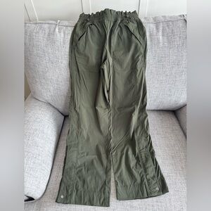 Athleta Nylon Paper Bag Olive Green Pants